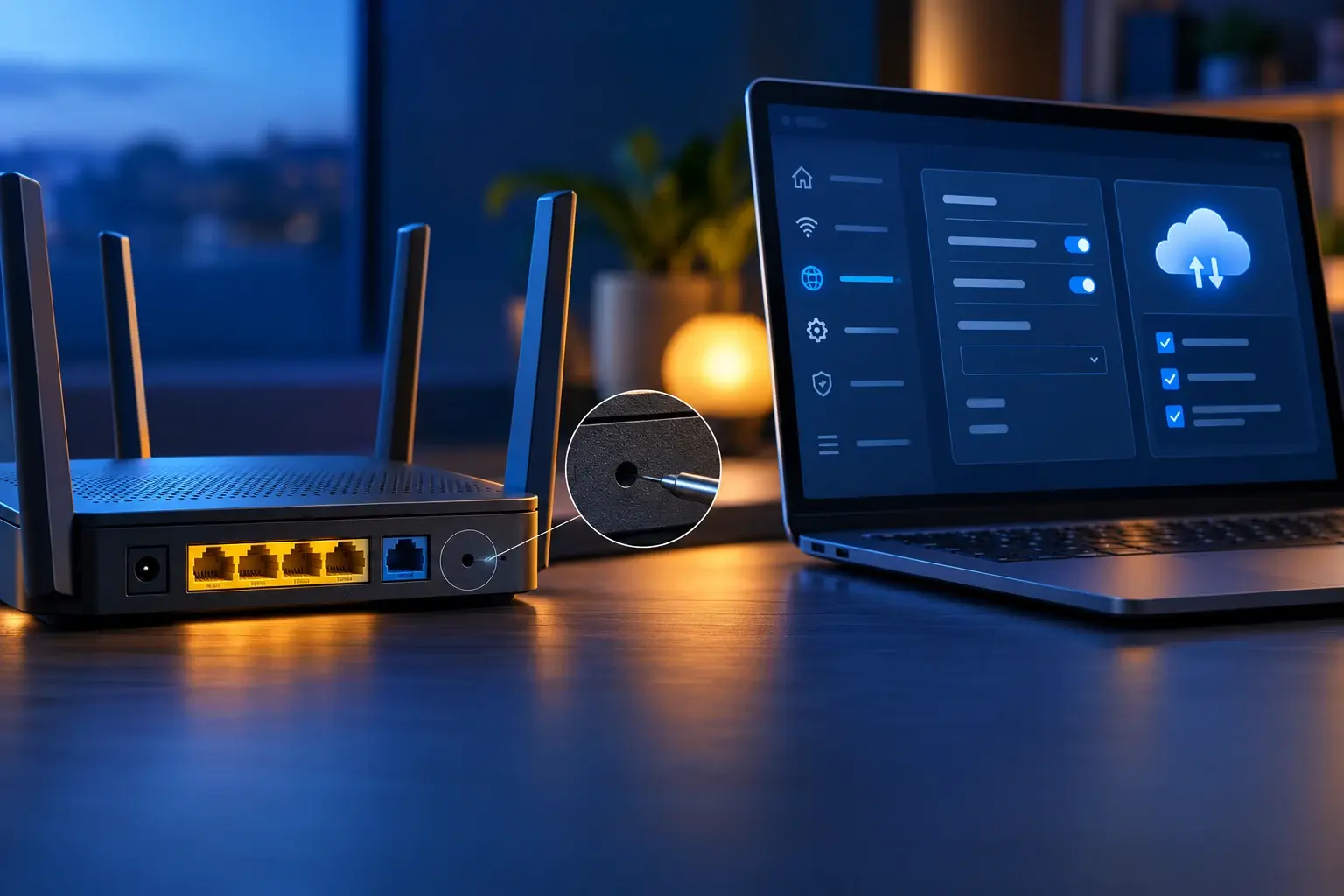 Router veilig opnieuw configureren met back-up