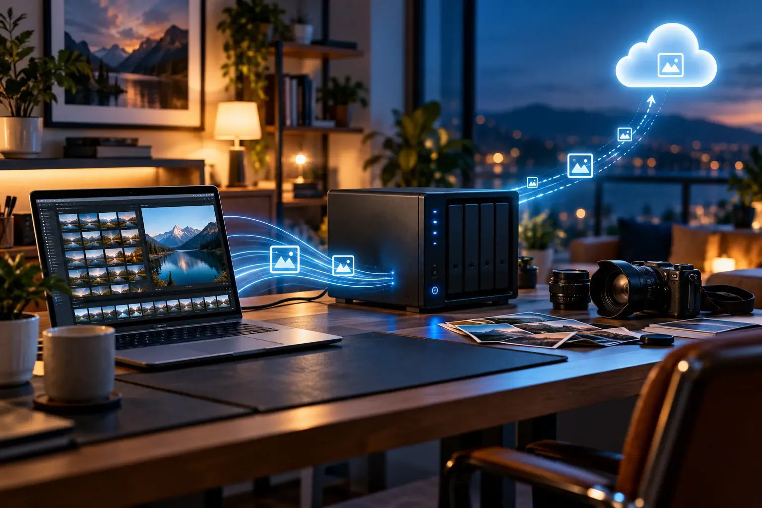 NAS voor lokale opslag gecombineerd met een cloudback-up
