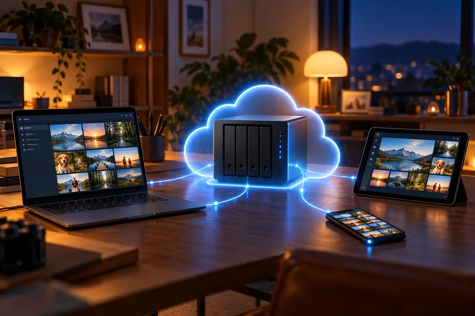 Privécloud op een eigen NAS verbonden met persoonlijke apparaten