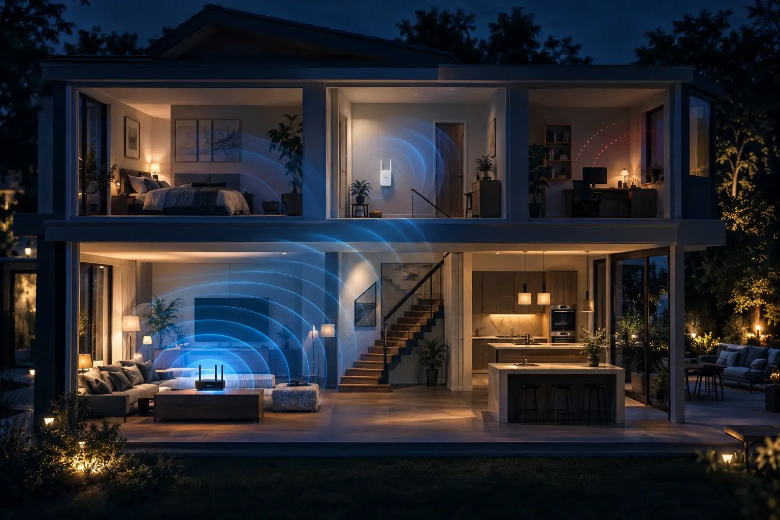 Wifi versterker met ongelijk bereik in een woning