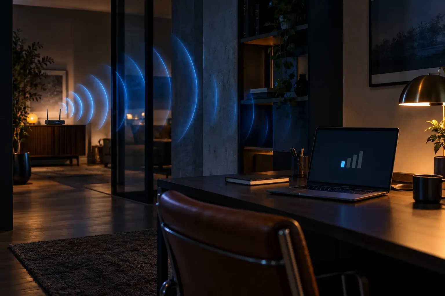 Zwak wifisignaal door afstand en muren