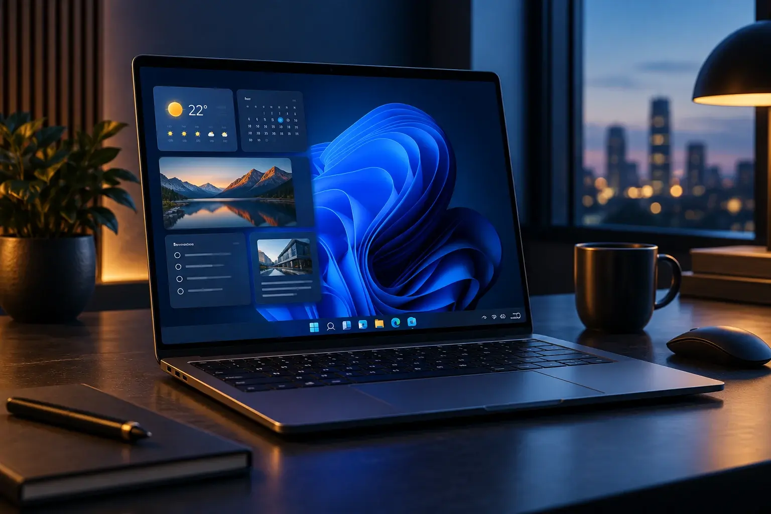 Windows 11 widgets beheren op een moderne laptop